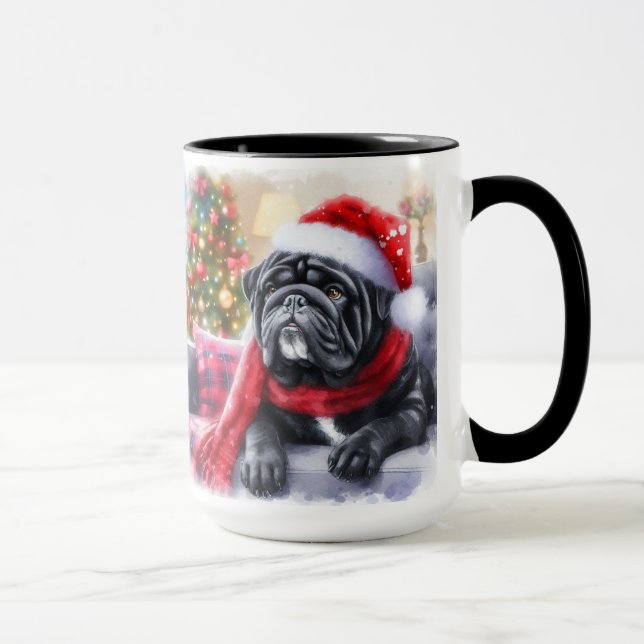 Caneca Black Seal Buldogue Festa de Natal (Direita)