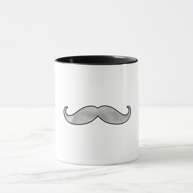 Caneca Black Silver Mustache (Centro)