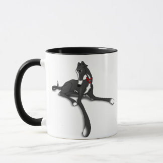 Caneca Black Tux Greyhound Mug