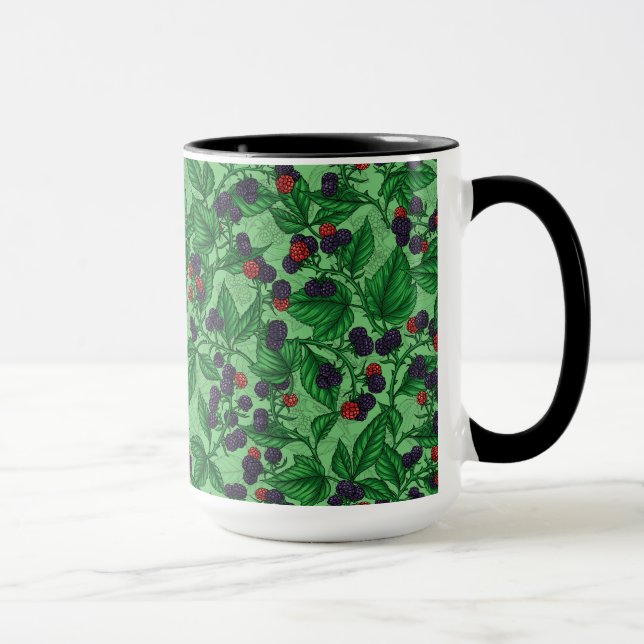 Caneca Blackberries on green (Direita)