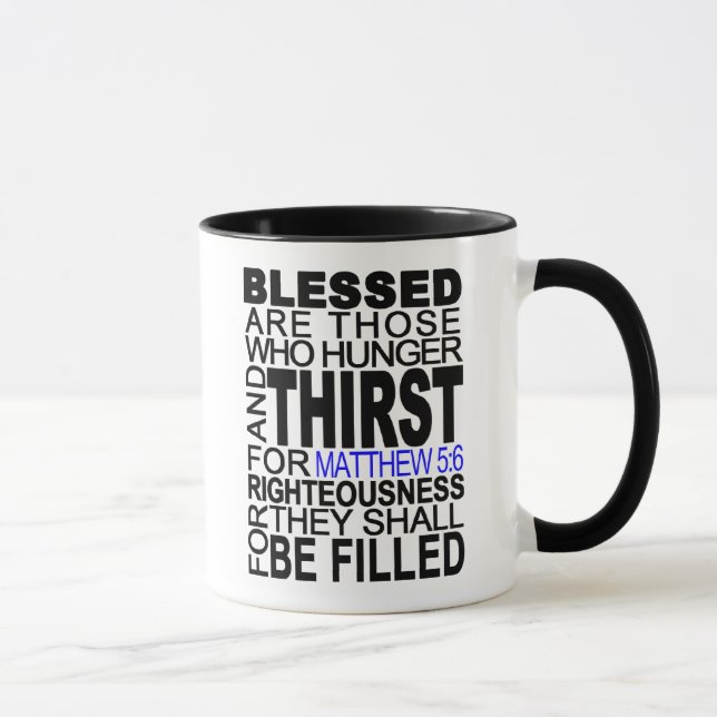Caneca Blessed é aquelas… Citações do verso da bíblia do (Direita)
