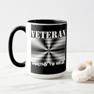 Caneca Blindagem de Sinalizador dos EUA - Veterano - Dign