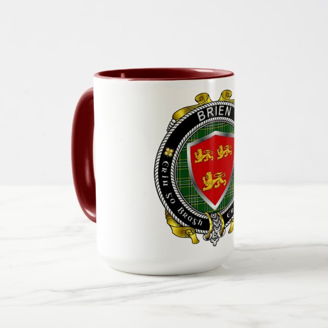 Caneca Blindagem irlandesa Brien/Bryan Combo Mug 15oz (Frente Esquerda)