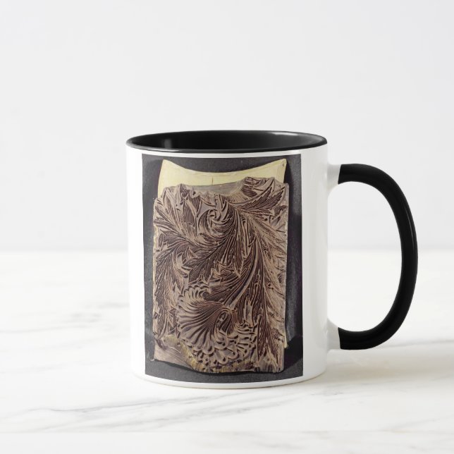 Caneca Bloco de impressão do design da tulipa, 1875 (Direita)
