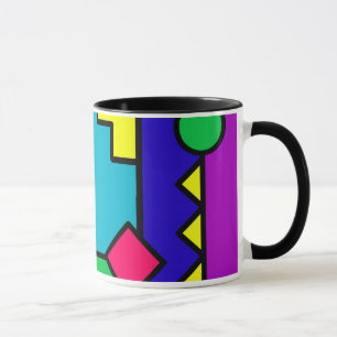 Caneca Bloco retro da cor 80s