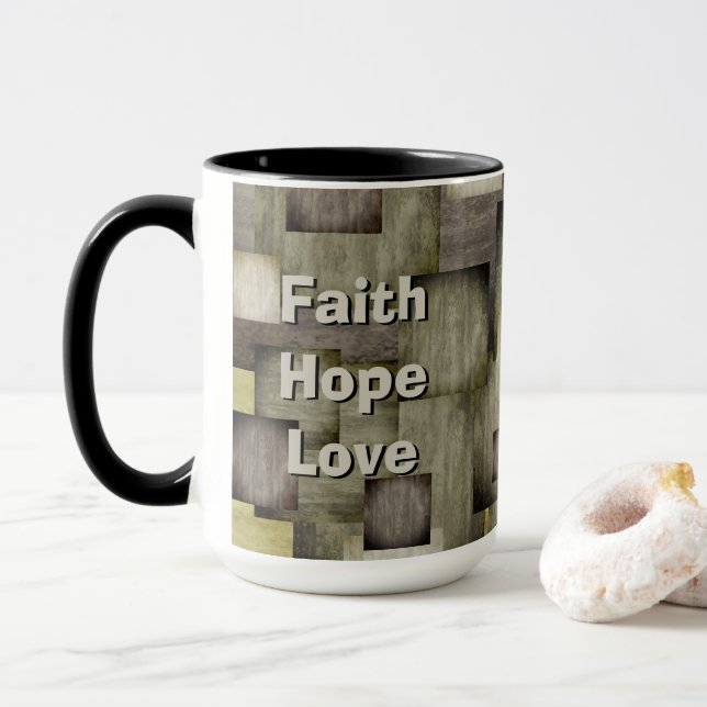 Caneca Blocos de Cores de Queda (Com Donut)