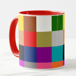 Caneca Blocos de Cores Negritas Multicoloridos Design