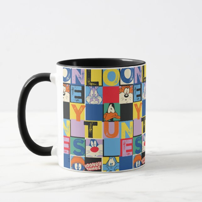 Caneca Blocos do Verificador de Caracteres LOONEY TUNES™ (Esquerda)