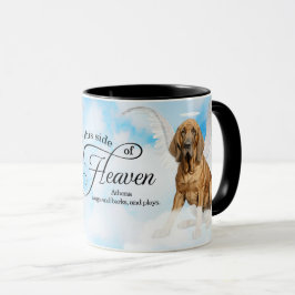 Caneca Bloodhound Angel Custom Pet Memorial