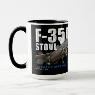 Caneca Bloqueado Martin F- 35B Relâmpago II Foco furtivo