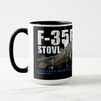 Caneca Bloqueado Martin F- 35B Relâmpago II Foco furtivo