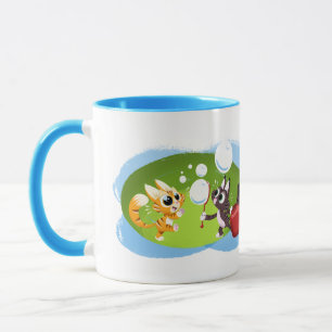 Caneca BLOQUEANDO BOBBLES CATS por Jeff Willis Art