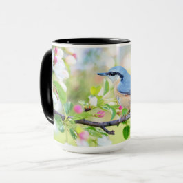 Caneca Blossomas de Ave Azul e Maçã