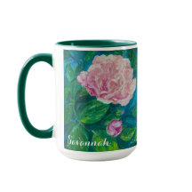 "Blossomas do Amor" Rosa personalizado Mug