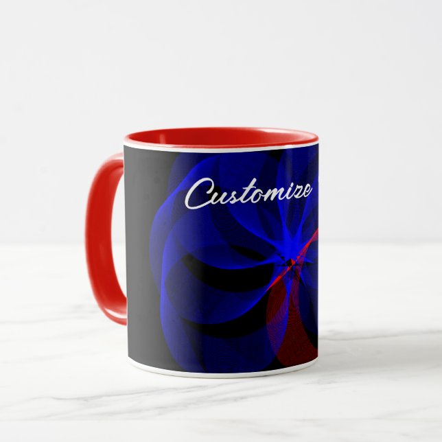 Caneca Blue Accent Rotation Coffee Mug (Frente Esquerda)