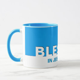 Caneca Blue BLESSED Christian