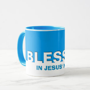 Caneca Blue BLESSED Christian