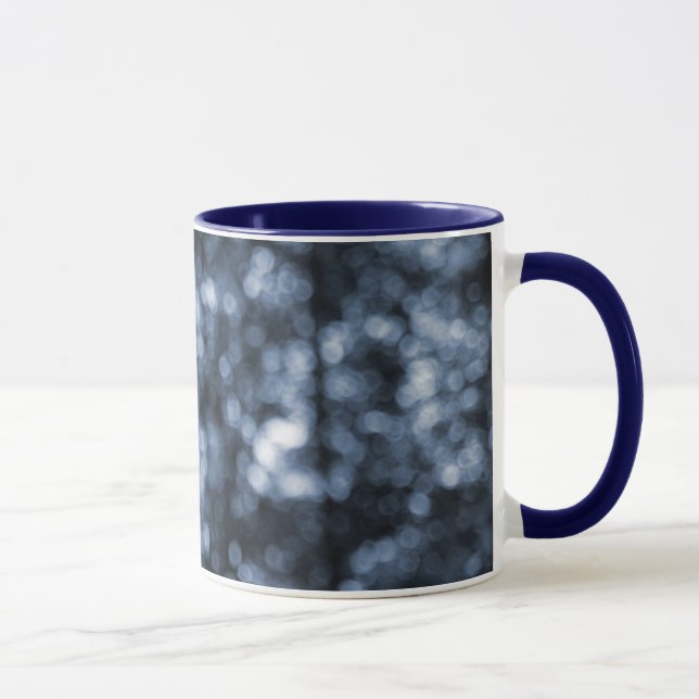 Caneca Blue Bokeh Ringer Mug (Direita)