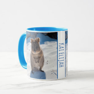Caneca Blue Boys Kids Quokka Beach Personalizado