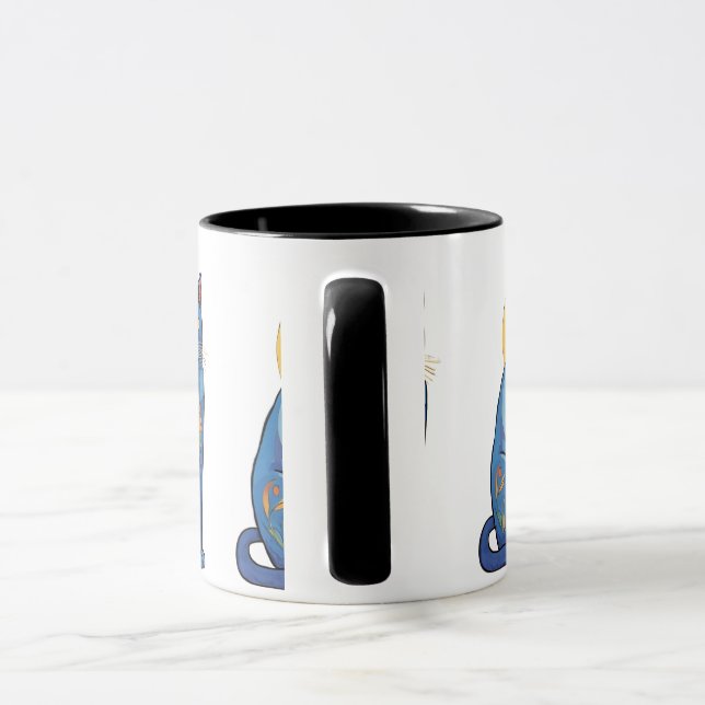 Caneca Blue Cat Sunrise (Alça)