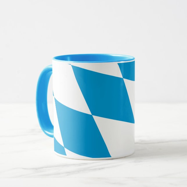 Caneca Blue Combo Mug com bandeira da Baviera (Frente Esquerda)