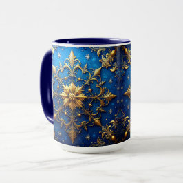 Caneca Blue Decorative Holiday Mug