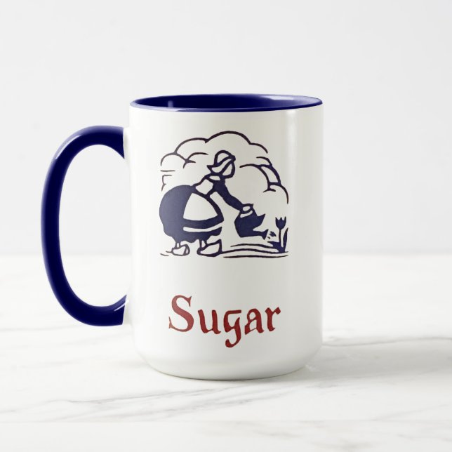 Caneca Blue Delft Dutch Girl Sugar (Esquerda)