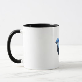 Caneca Blue Finch Bird customisable