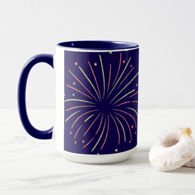 Caneca Blue Firework Mug (Com Donut)