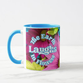 Caneca Blue Floral Mug, famosa citação Mug