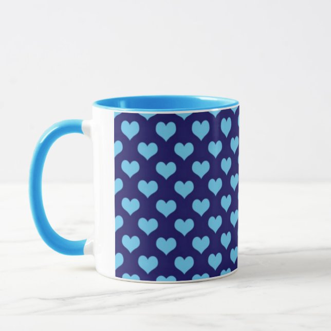 Caneca Blue Love Hearts (Esquerda)