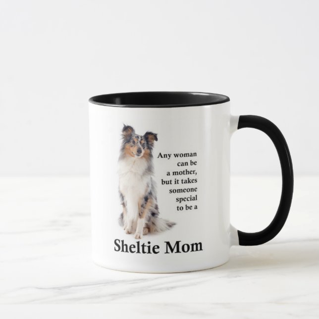 Caneca Blue Merle Sheltie Mãe Mug (Direita)