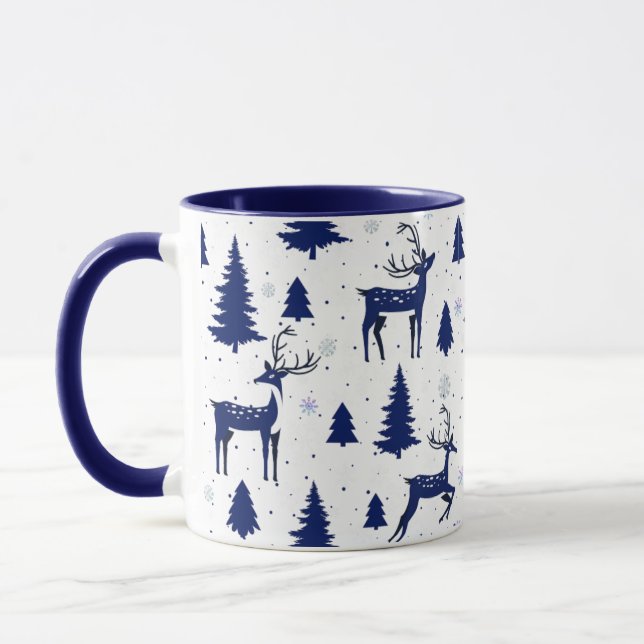 Caneca Blue Reindeer Christmas Mug (Esquerda)
