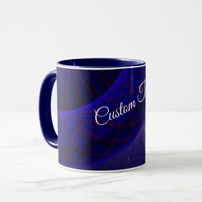 Caneca Blue Space Donuts Geometric Coffee Mug (Frente Esquerda)