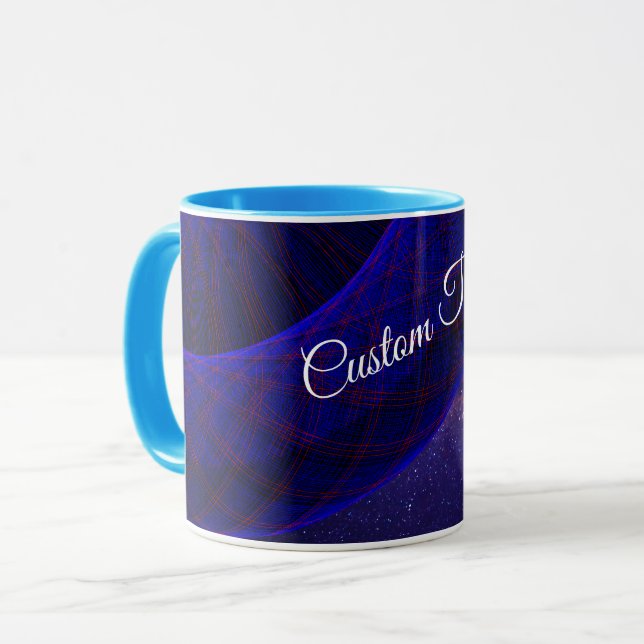 Caneca Blue Space Donuts Geometric Coffee Mug (Frente Esquerda)