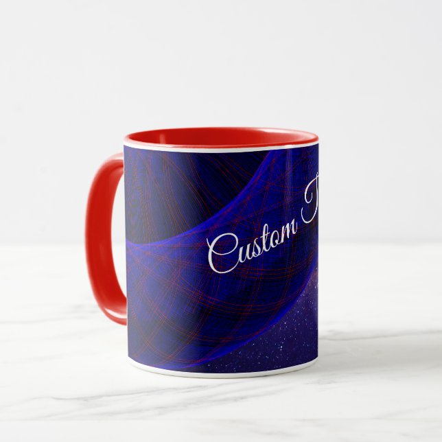 Caneca Blue Space Donuts Geometric Coffee Mug (Frente Esquerda)
