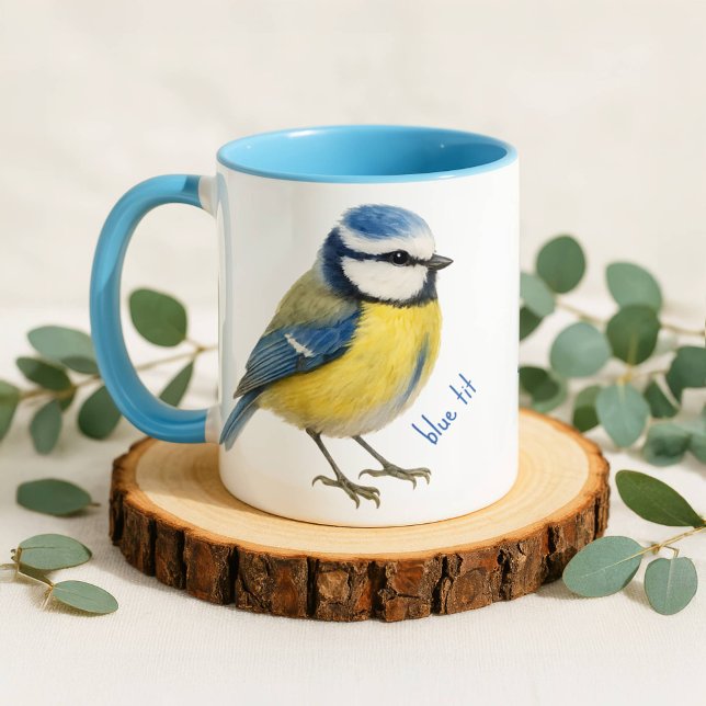 Caneca Blue Tit Bird Mug Nature Lover Gift (Criador carregado)