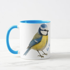 Caneca Blue Tit Bird Mug Nature Lover Gift