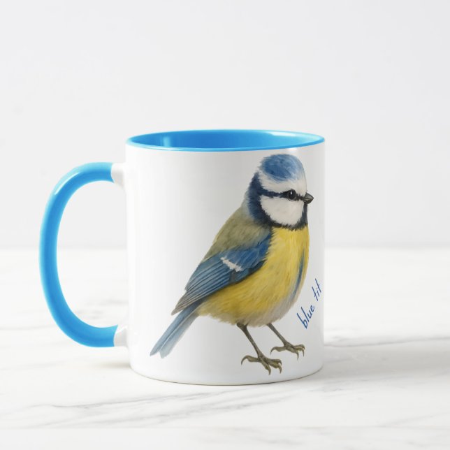 Caneca Blue Tit Bird Mug Nature Lover Gift (Esquerda)