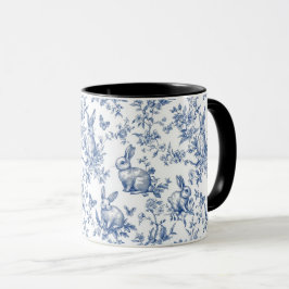 Caneca Blue Toile De Jouy Coelhinho da Páscoa