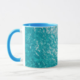 Caneca Blue Water Ocean Waves Pattern Coffee Mug