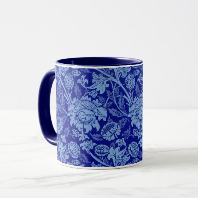 Caneca Blue Wey por William Morris (Frente Esquerda)