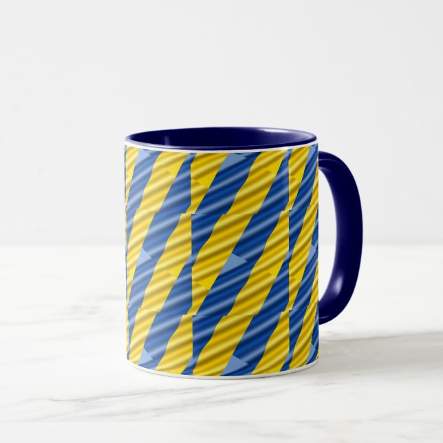 Caneca Blue Yellow Ucrânia Inspirou Sem guerra de Paz (Frente Esquerda)