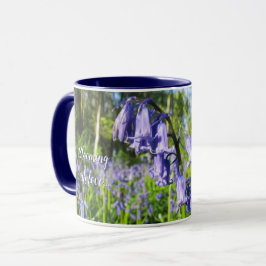 Caneca Bluebells florescentes - Dia de as mães personaliz