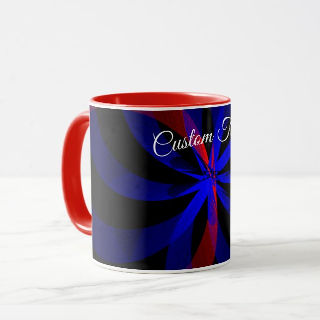 Caneca Blueberry Color Center Geometric Coffee Mug (Frente Esquerda)
