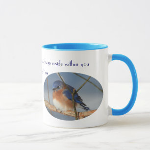 Caneca Bluebird da felicidade inspirado