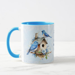 Caneca Bluebird Scripting Mug Birdhouse Eclesiastes