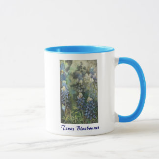 Caneca Bluebonnets da aguarela