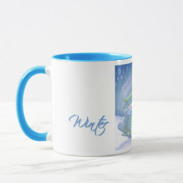 Caneca Blues de inverno de Natal giro
