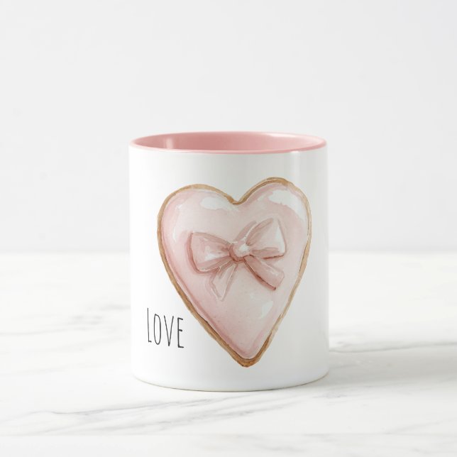 Caneca Blush Pink Heart Bow (Centro)